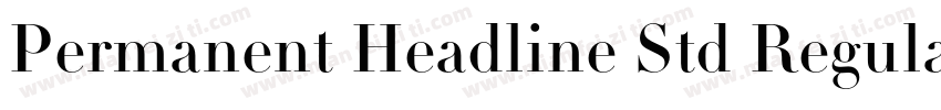 Permanent Headline Std Regular字体转换